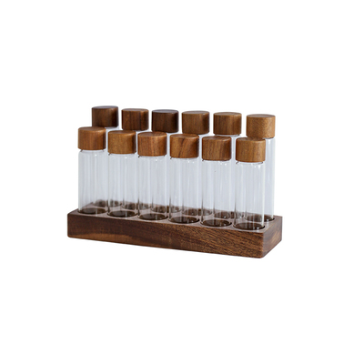 咖啡豆分装瓶木盖玻璃密封罐