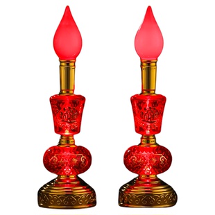 LED电子蜡烛灯双亮/三亮火烛供灯招财进宝供佛灯佛堂供佛长明灯