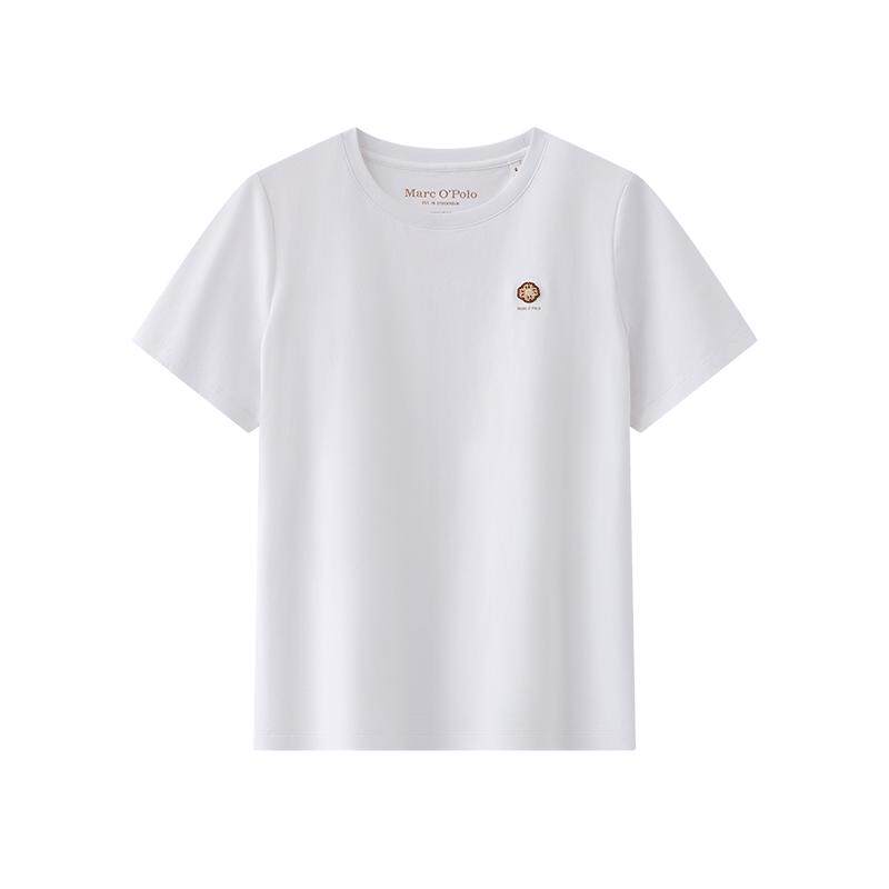 【自营】Marc O'Polo2025夏季新款简约纯棉刺绣花朵短袖T恤女装