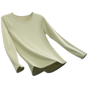 秋衣女士纯棉7A抗菌保暖内衣薄款内穿打底棉毛衫单件上衣大码冬季