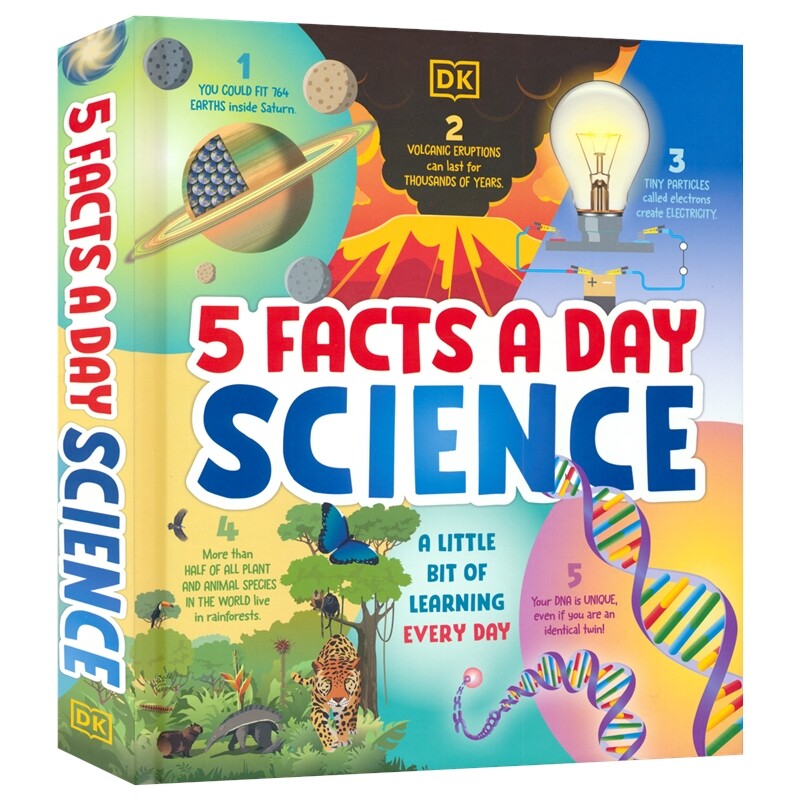DK 每日一学 5 Facts a Day Science 儿童知识绘本 自然科学读物 科普百科图书 精装 英文原版进口童书