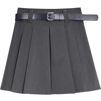 复古拼接百搭半身裙A字短裙