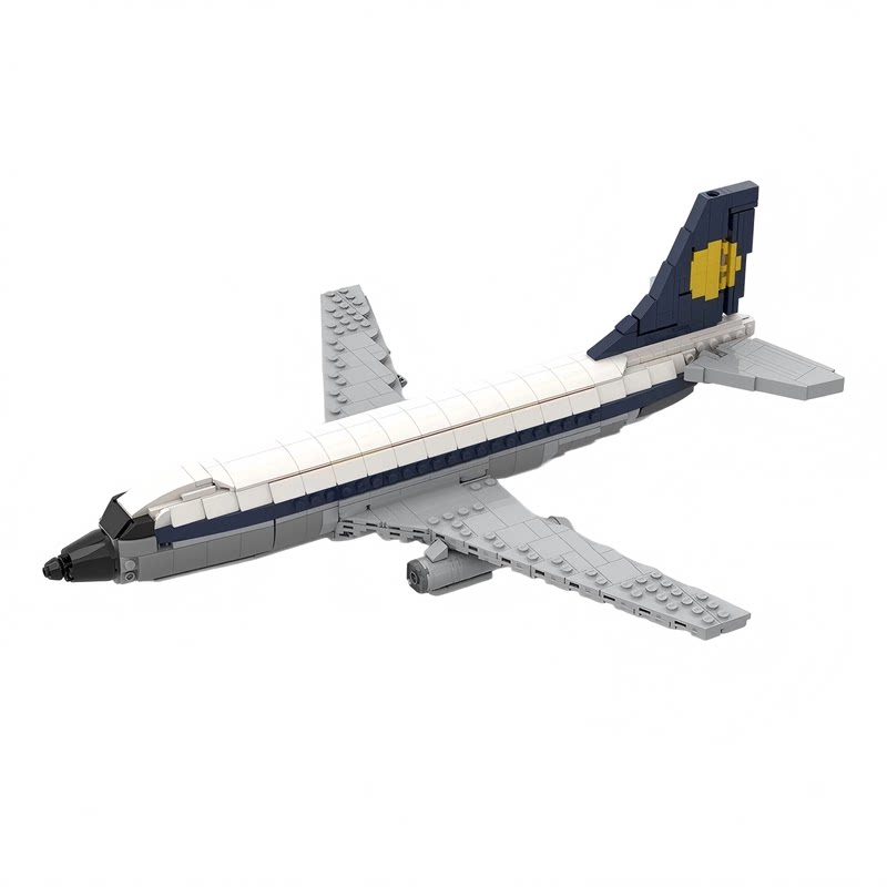 波音737汉莎航空客机积木玩具