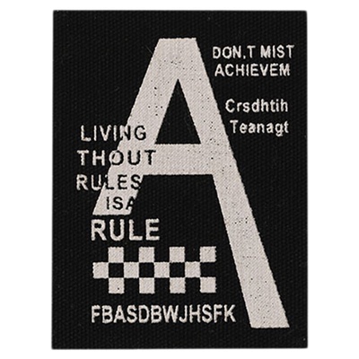 黑色羽绒服自粘布贴冲锋衣皮衣外套修补贴装饰贴花英文图案补丁贴