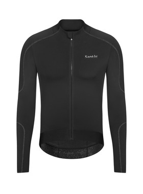 Santic森地客秋冬抓绒长袖骑行服中性款公路车自行车保暖上衣星轨