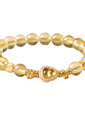 黄水晶手串转运珠福禄手链