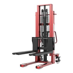 沪工手动堆高车液压升降叉车油压升高车搬运装卸车铲车2吨推高车