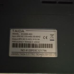 询价-台达TAIDA变频器，型号EV4300-4G3，输入380V