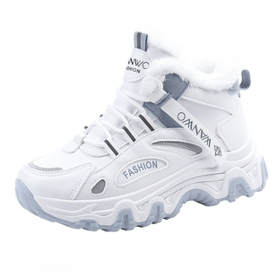 雪地靴女冬季2025年新款加绒加厚学生棉鞋洋气马丁靴女鞋靴子短靴