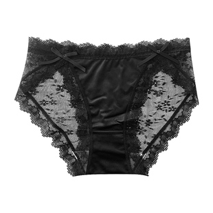 温婉千金 碎花蕾丝女内裤低腰法式纯欲新款三角裤少女夏季薄款