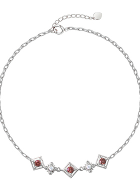 KNA珂娜红锆石复古纯银手链