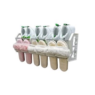 双层门后免钉磁吸安装鞋架 门厅不打孔粘贴小户型门上收纳架 鞋柜