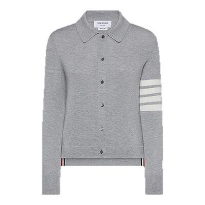 [6期免息]THOM BROWNE 女士轻薄棉质四条纹针织衫