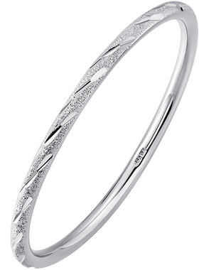 【升级足银9999】纯银手镯送女友