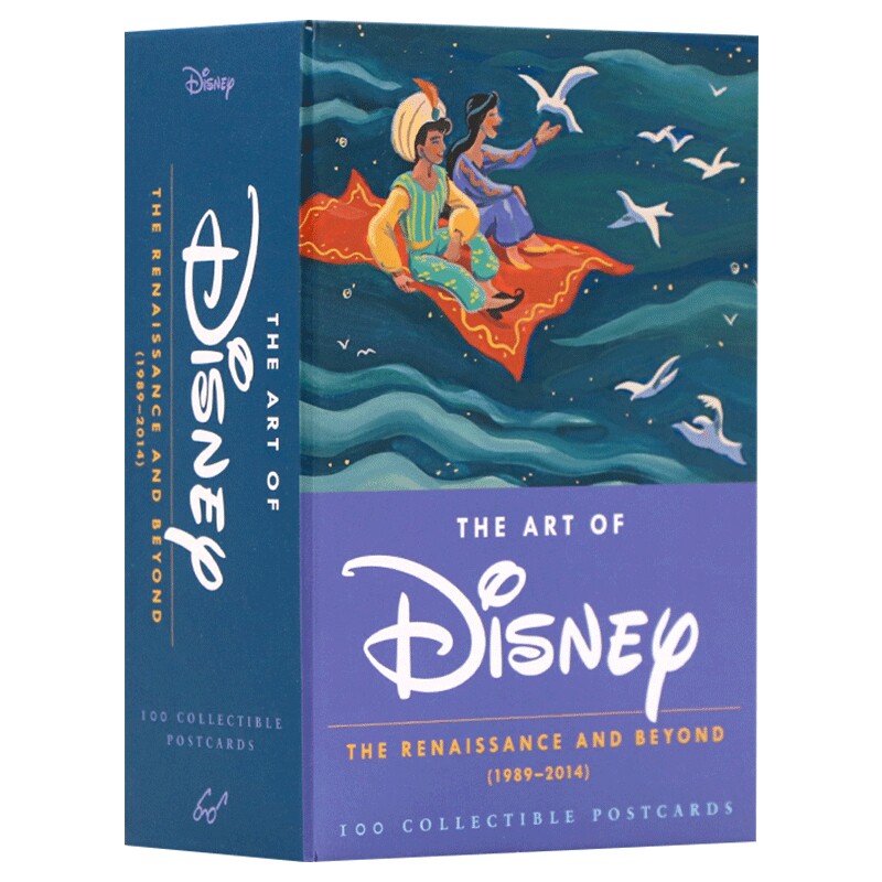 The Art of Disney Postcards 英文原版 迪士尼经典动画明信片100张礼盒装 复兴时期 艺术风格文创周边 英文版进口原版英语书籍