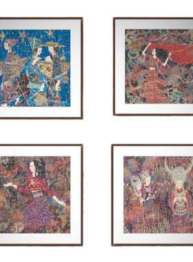 现代简约工笔画中国风家居装饰画