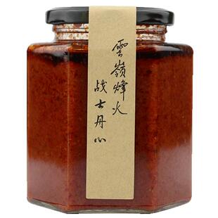 云岭村石磨辣椒酱农家手工自制锅巴香辣蘸酱安徽宣城泾县特产瓶装