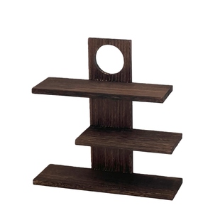 复古实木桌面多层置物架台面香水化妆品护肤品整理收纳架展示架