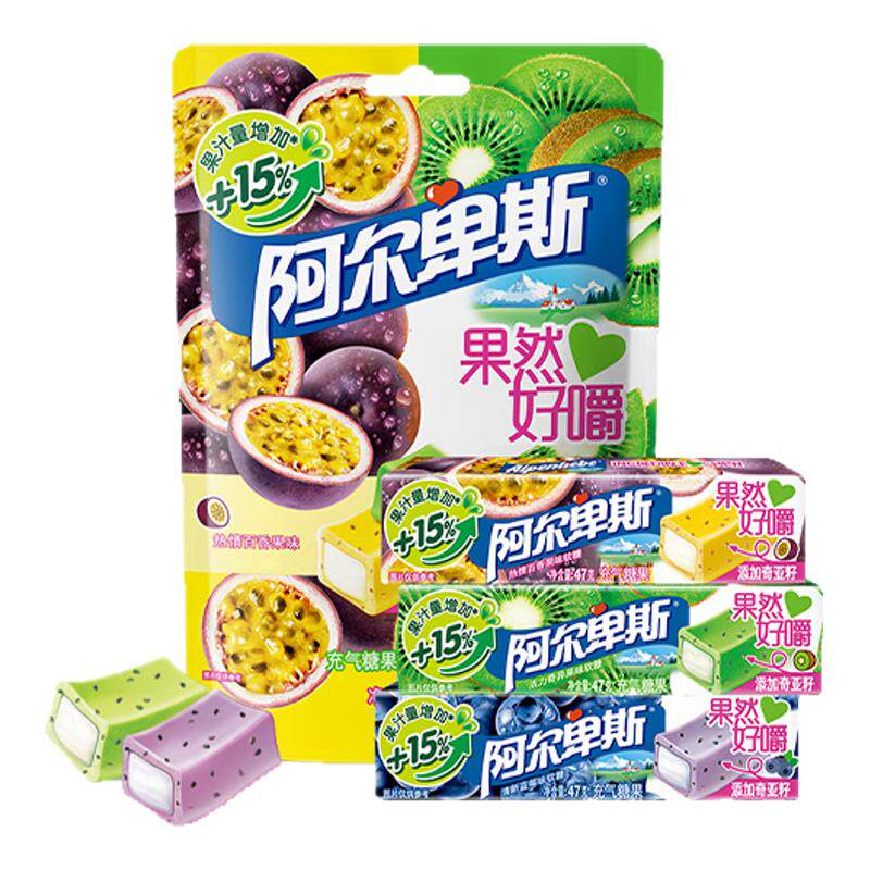 【会员内购会】阿尔卑斯果然好嚼草莓百香果味软糖