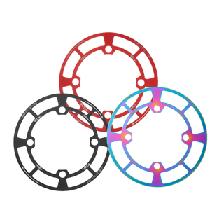 山地车自行车BCD104mm护盘正负齿单速单盘保护罩铝合金牙盘护链罩