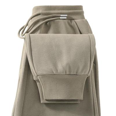 真维斯秋冬季宽松加绒运动裤男款