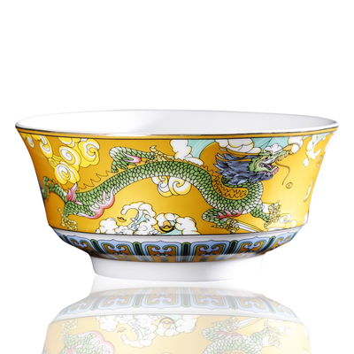 景德寿面碗陶瓷面碗龙凤碗