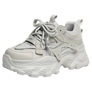 红蜻蜓厚底老爹鞋女增高春秋鞋子女鞋时尚休闲鞋小个子运动鞋女款