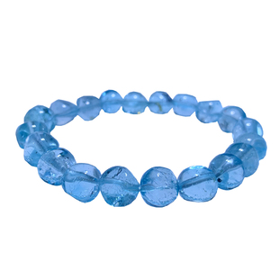 天然冰透托帕石糖豆随形手串尼泊尔水晶手链情侣礼物饰品一物一图