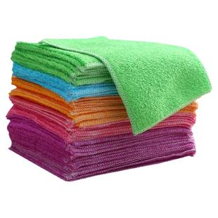 厚竹炭洗碗布竹纤维洗碗巾不沾油家用厨房清洁去油抹布吸水不掉毛