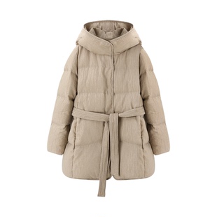 [送打底衫]XWI欣未含羊毛一手长羽绒服女冬季显瘦不臃肿90绒外套