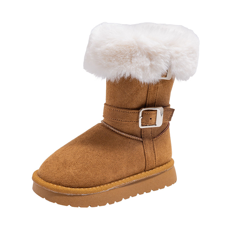 女童秋冬加厚保暖防滑雪地靴
