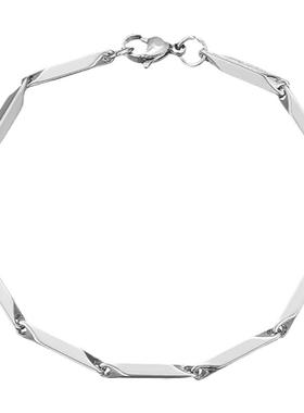 钛钢手链嘻哈痞帅简约男士