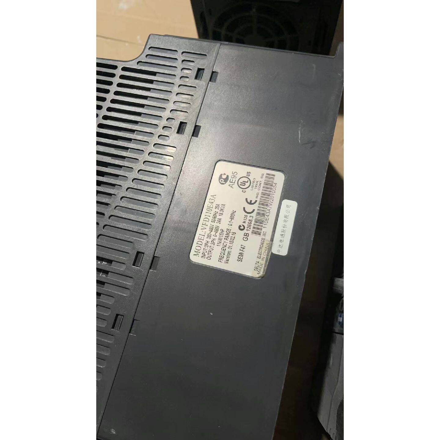 议价台达变频器二手拆机，380V，11KW，成色如图，功能包好，
