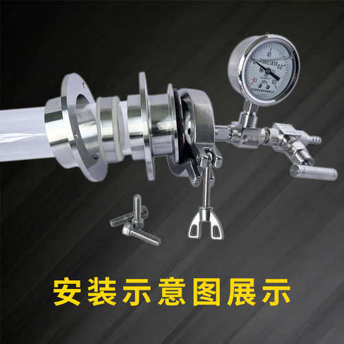 不锈钢法兰快拆石英管刚玉管KF管式炉配件高真空密封源头直供