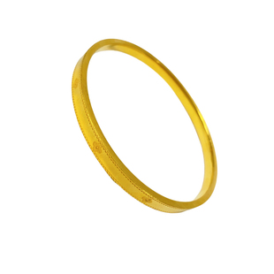 金包银手镯女花朵推拉圈口可调窄面亮面车花拉丝工艺送女朋友