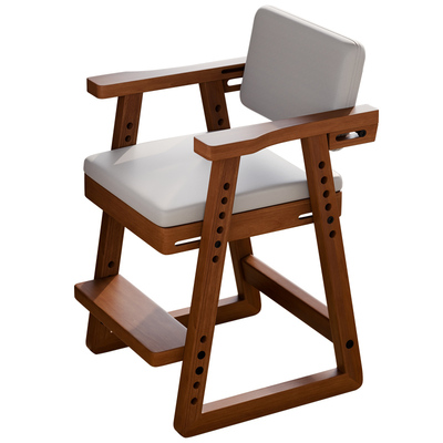 实木儿童学习椅可升降调节餐椅