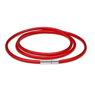 高档皮绳项链绳水晶翡翠玉佩挂件吊坠挂绳蜡绳男女锁骨红黑色绳子