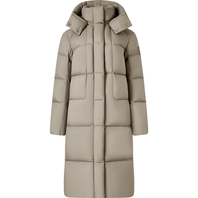 坦博尔高充绒羽绒服女中长款