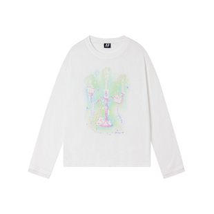 FORNINES莱赛尔凉感轻薄透气T恤防晒罩衫女夏季慵懒风长袖空调衫