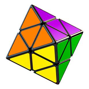 奇艺磁力二阶八面体魔方异形八轴八面体转面斜转智力玩具创意魔方
