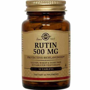 美国进口芦丁片维生素P素食片500mg100片SOLGAR促使vc维生素C吸收