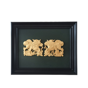 《瑞兽麒麟》平安聚财液压杆电表箱电表盒遮挡水泥立体浮雕装饰画