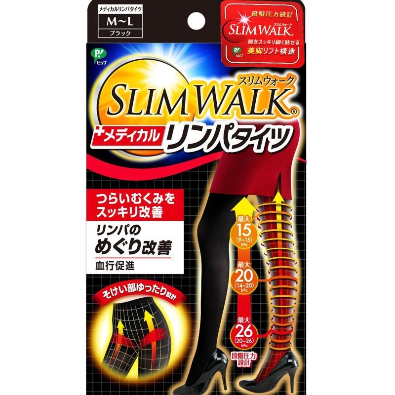 强压力瘦腿slimwalk美腿塑形爽健qtto打底紧身丝袜中筒jk袜女秋