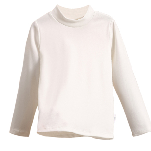 双面德绒儿童打底衫半高领男女童秋冬款保暖内衣圆领内搭T恤上衣