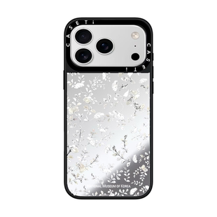 博物馆白色小碎花适用于苹果18promax手机壳/iphone17promax/16pro/15plus/套case磁吸手机壳手链
