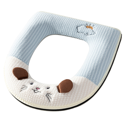 马桶垫冬季新款加厚家用厕所大号坐便圈套防水四季通用2025拉链款