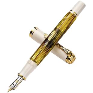 年会礼品-Pelikan德国百利金M400钢笔白乌龟M401玳瑁纹14K金尖墨水笔 送礼礼盒 商务书写练字顺丰包邮