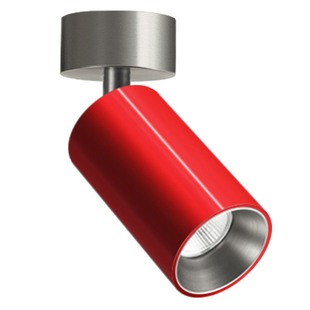 包豪斯明装射灯红色不锈钢孟菲斯客厅工业多巴胺免打孔洗墙无主灯