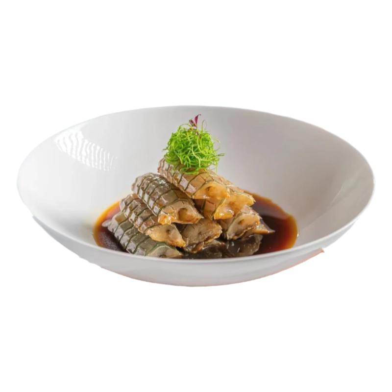 创意个性摆盘餐具会所酒店白瓷中式小脚斗笠碗冷菜圆盘意境凉菜碟