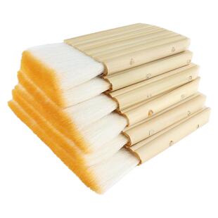 羊毛排笔刷子底纹刷书画装裱拓片加厚羊毛管刷浆糊刷竹管笔刷排刷